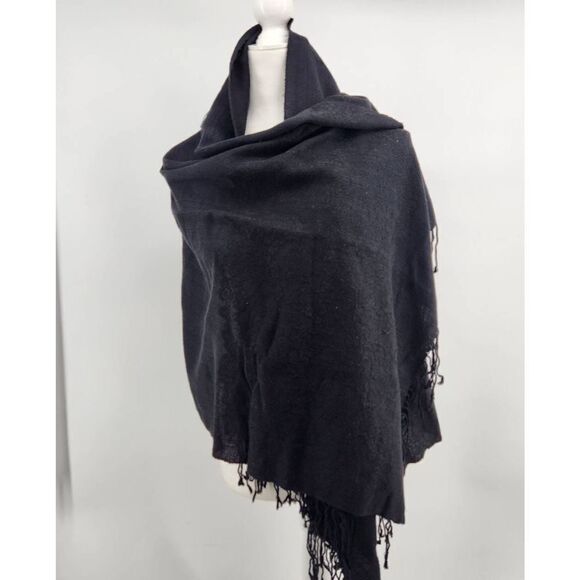 Pashmina Scarf Wrap Shawl Bundle of 5 Red, Black, Cream, Silver, Tan Fringe - Picture 13 of 13